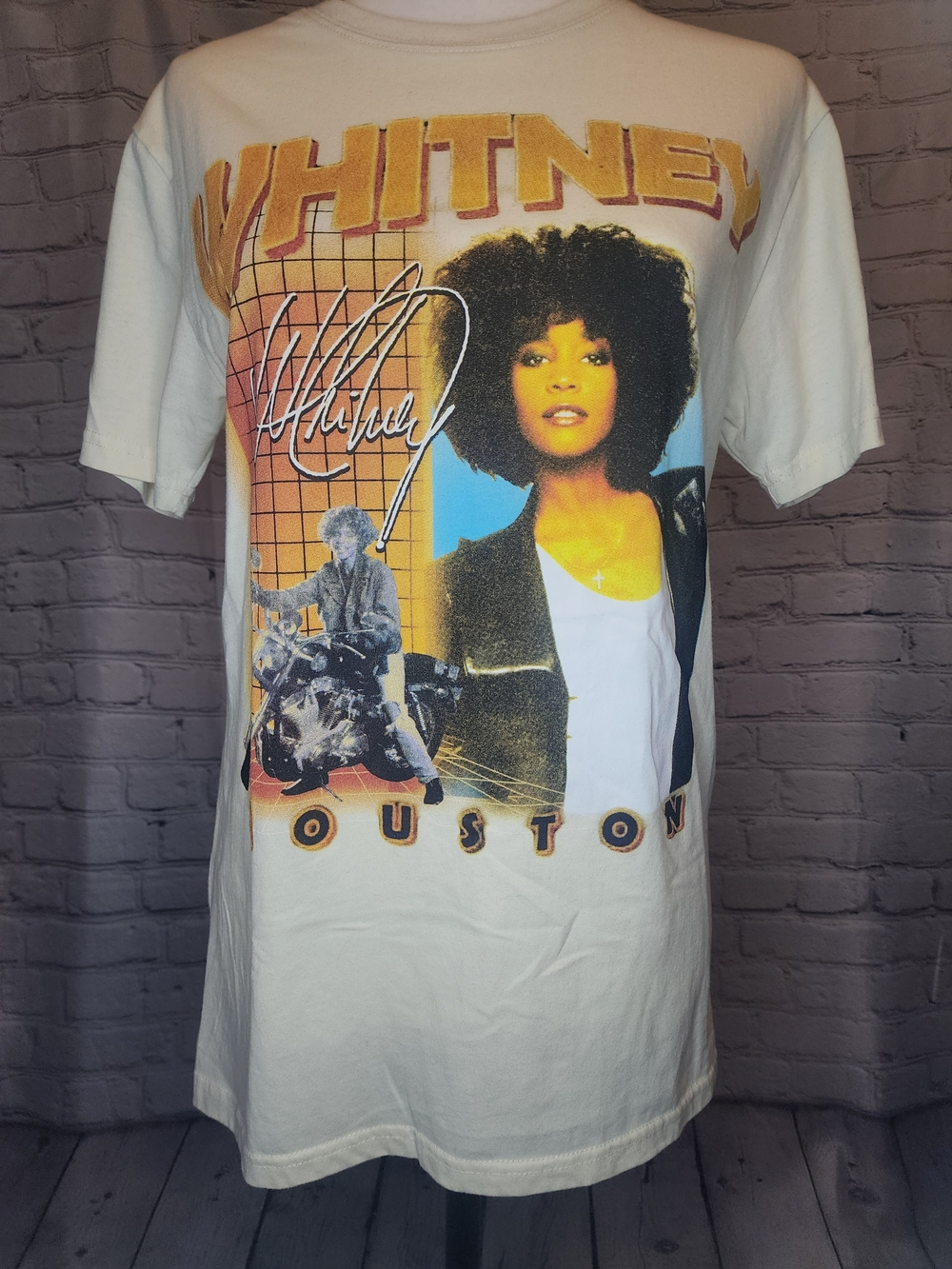 Whitney Houston Graphic Short-Sleeve Tee - Cream